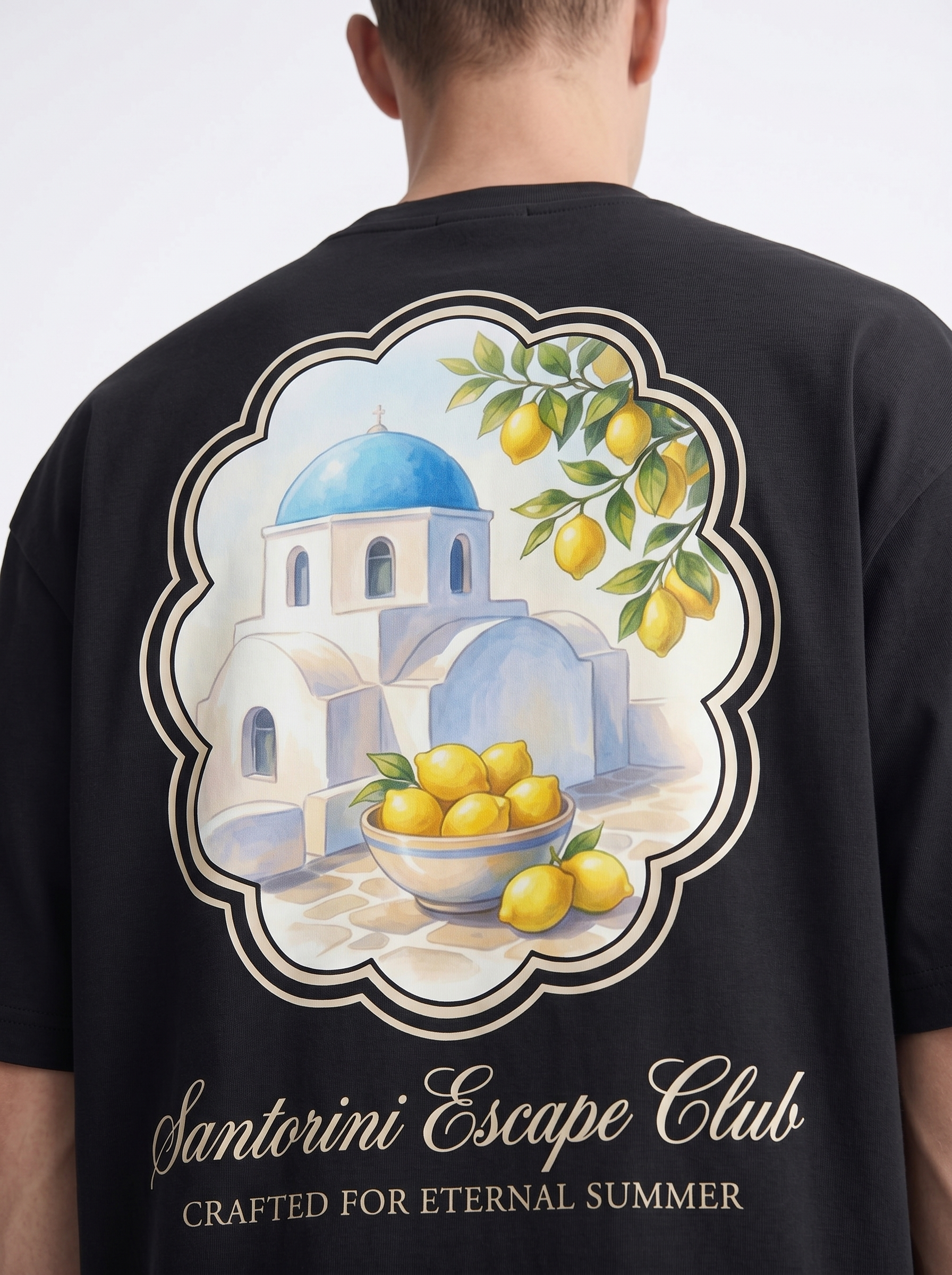 OVERSIZED TEE - Santorini Escape Club
