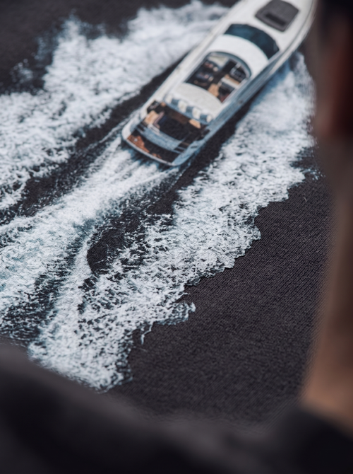 OVERSIZED HOODIE - Speed boat racing