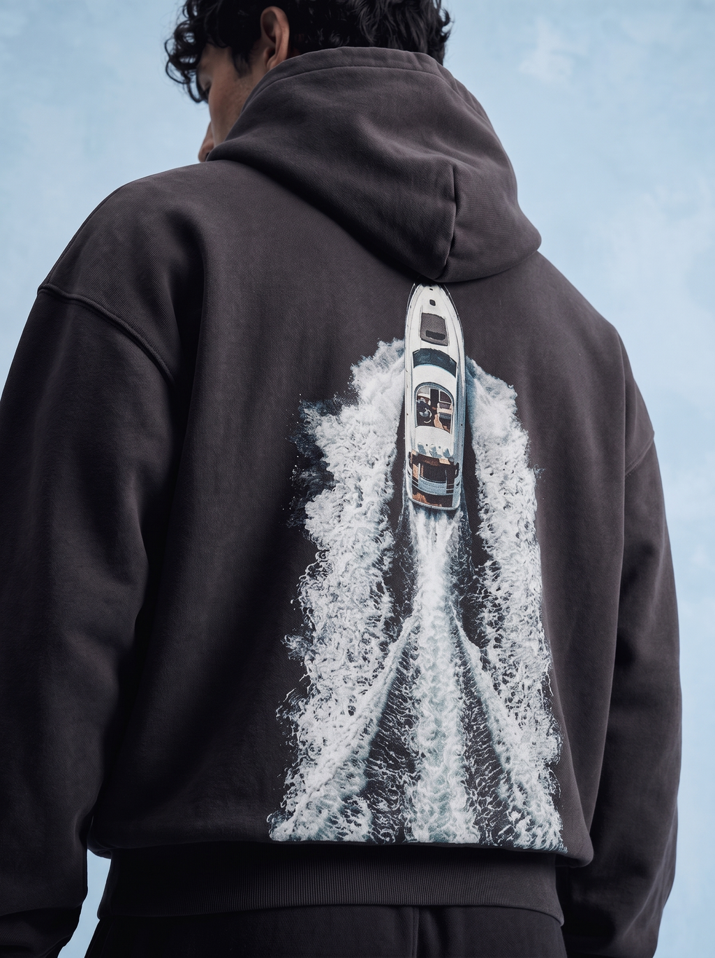 OVERSIZED HOODIE - Speed boat racing