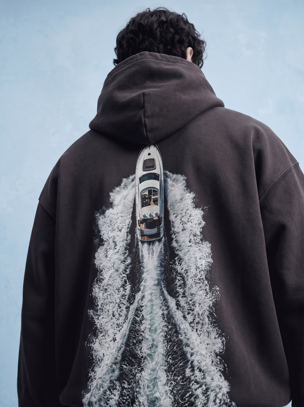 OVERSIZED HOODIE - Speed boat racing