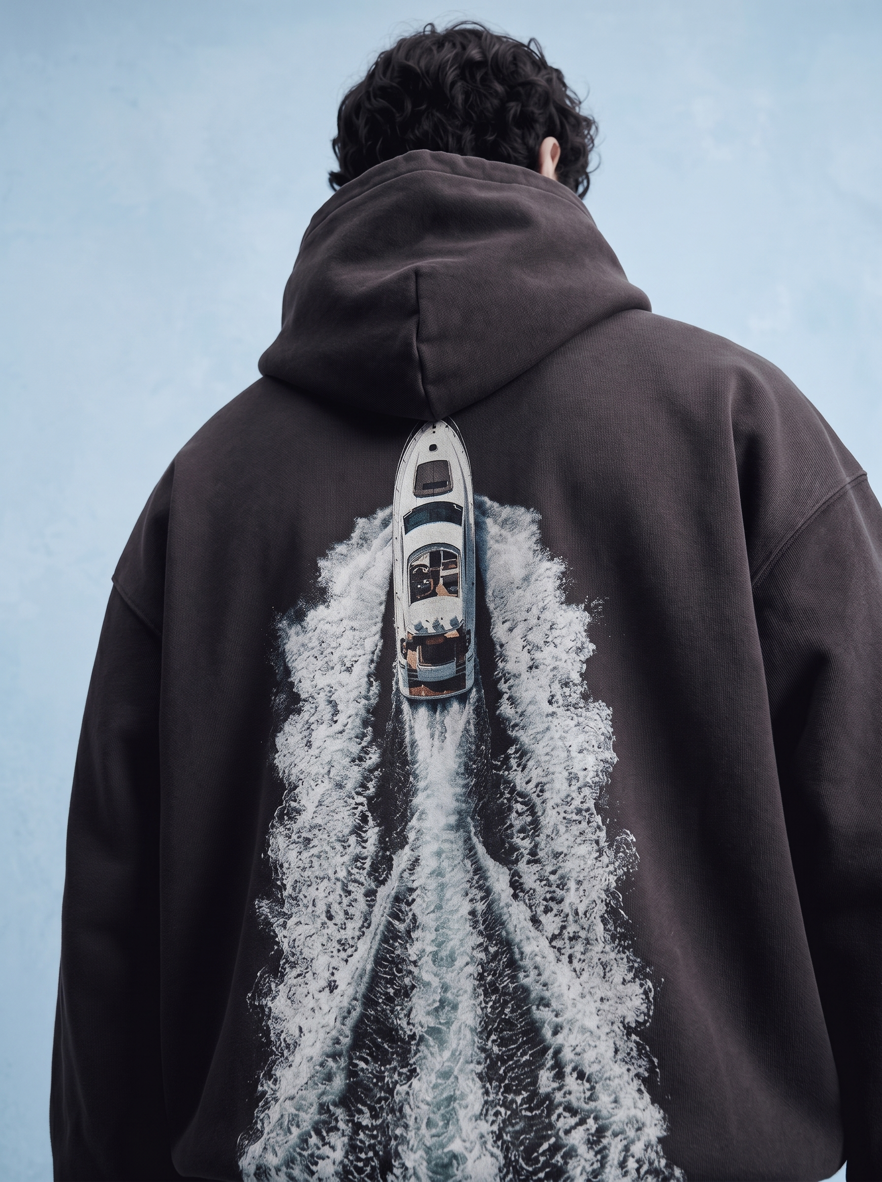 OVERSIZED HOODIE - Speed boat racing