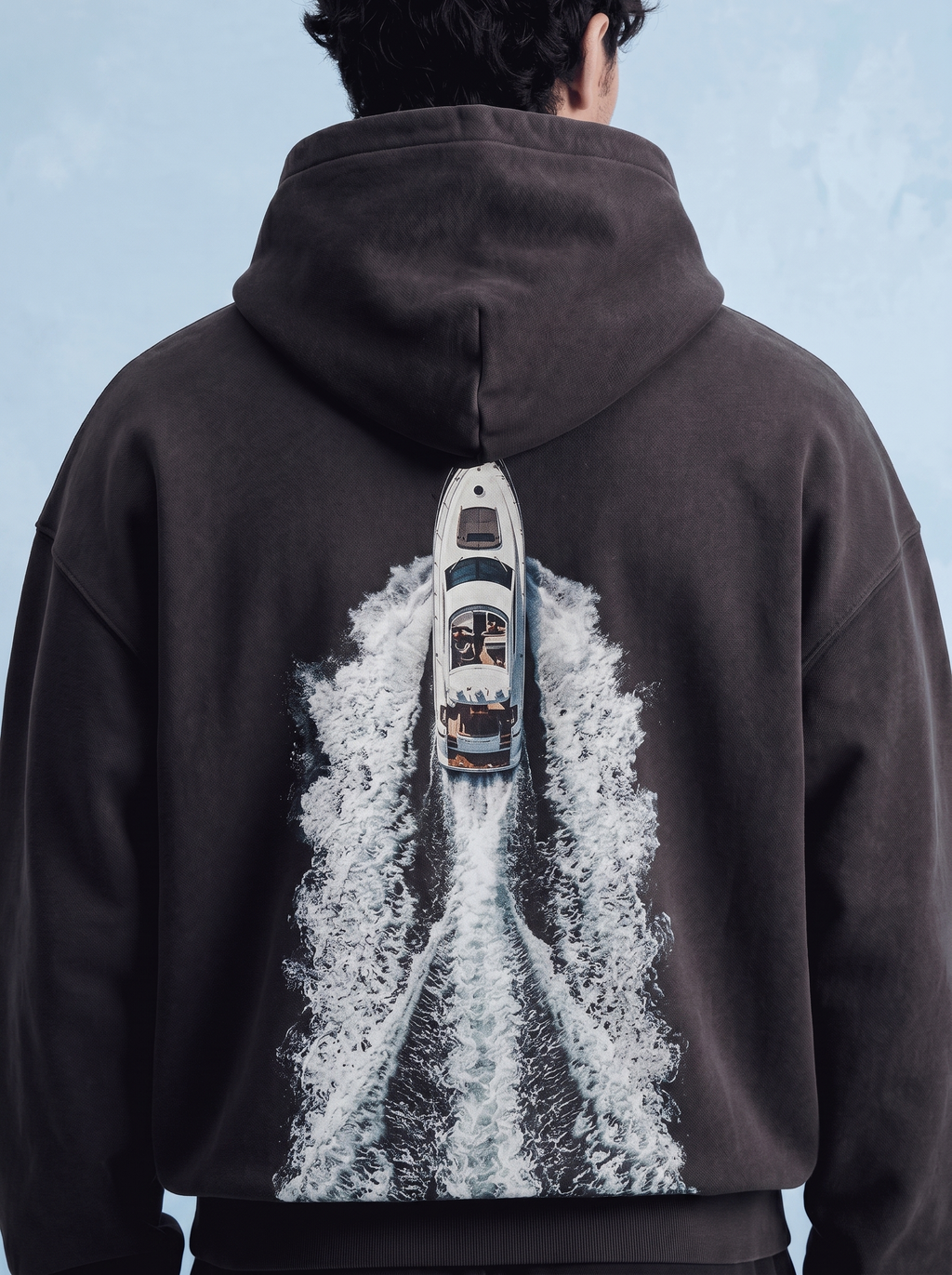 OVERSIZED HOODIE - Speed boat racing