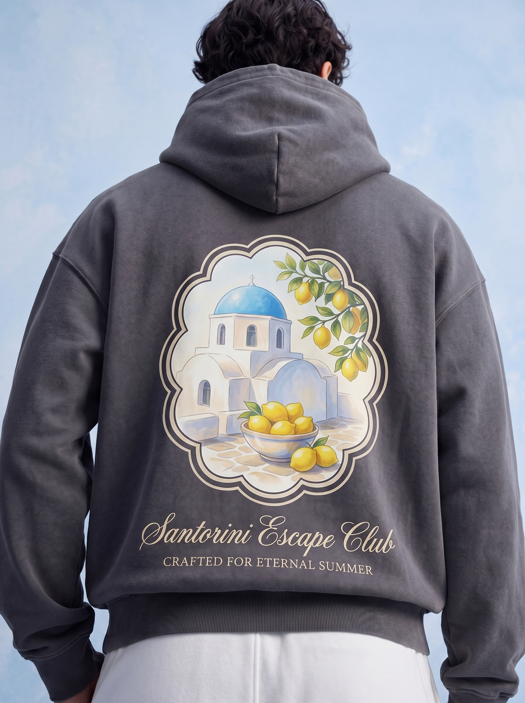 OVERSIZED HOODIE - Santorini escape club
