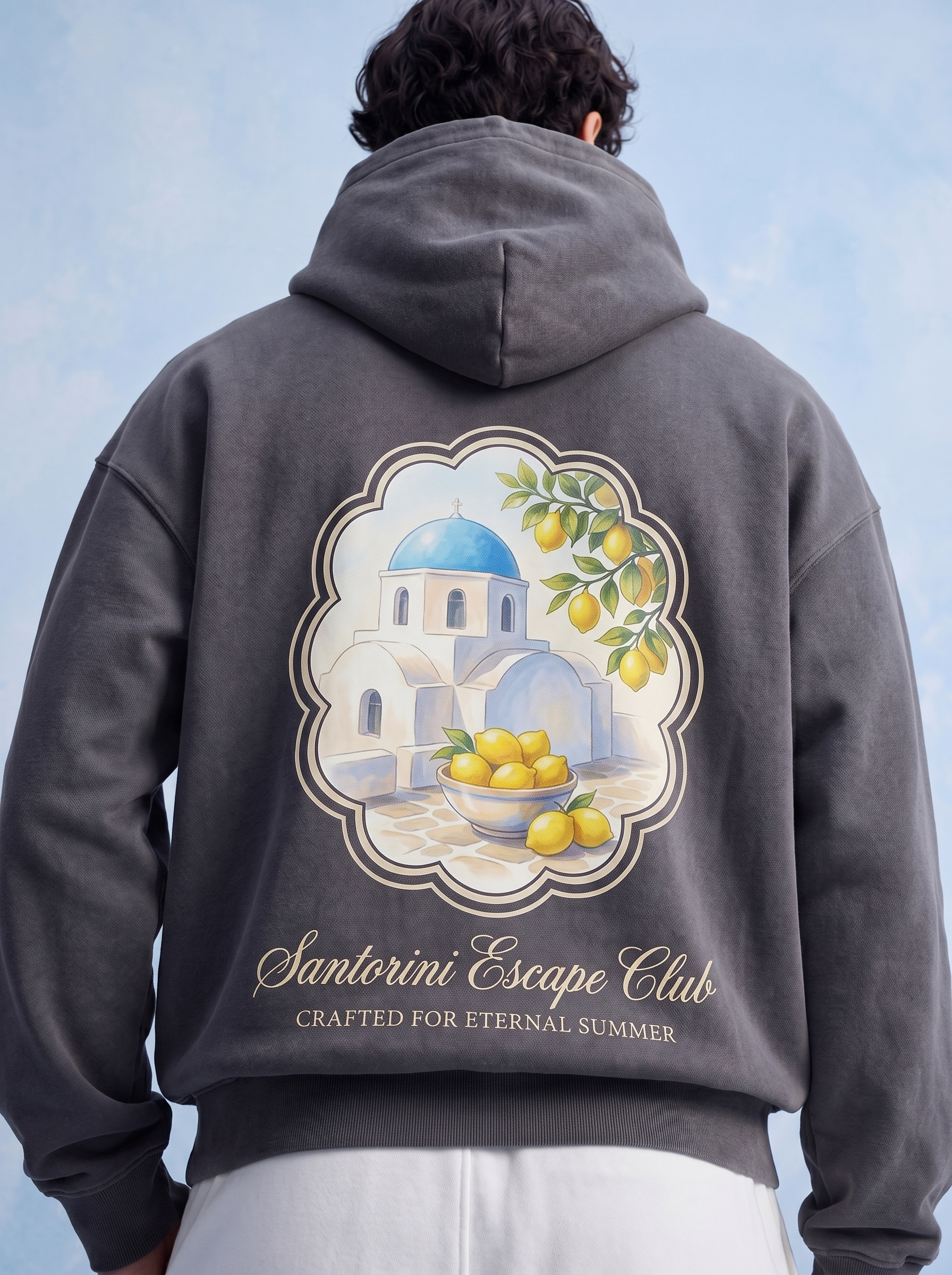 OVERSIZED HOODIE - Santorini escape club