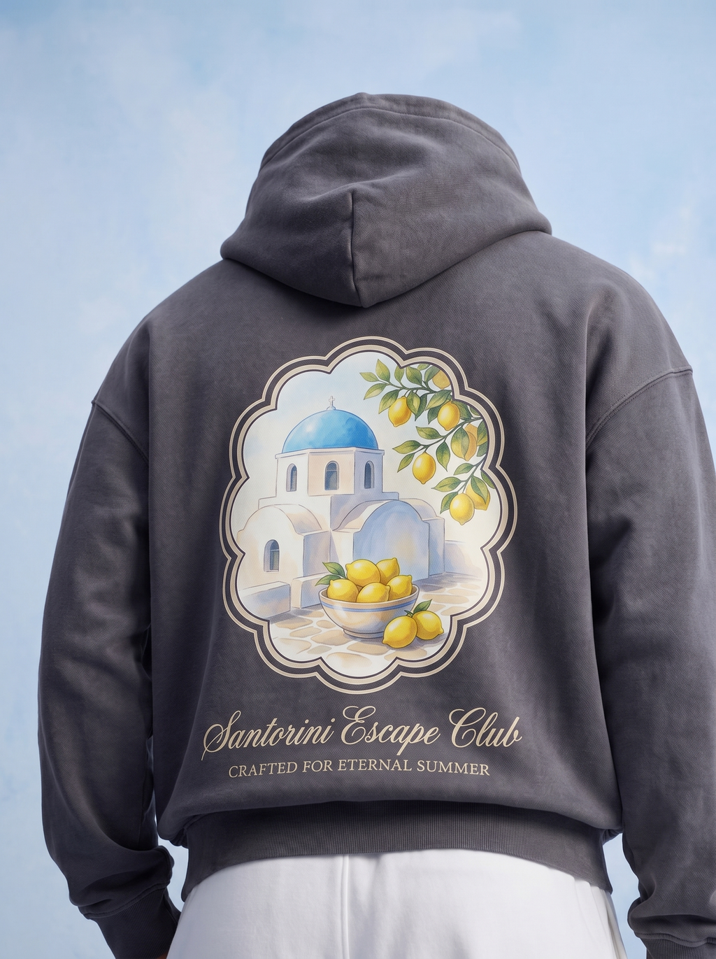 OVERSIZED HOODIE - Santorini escape club