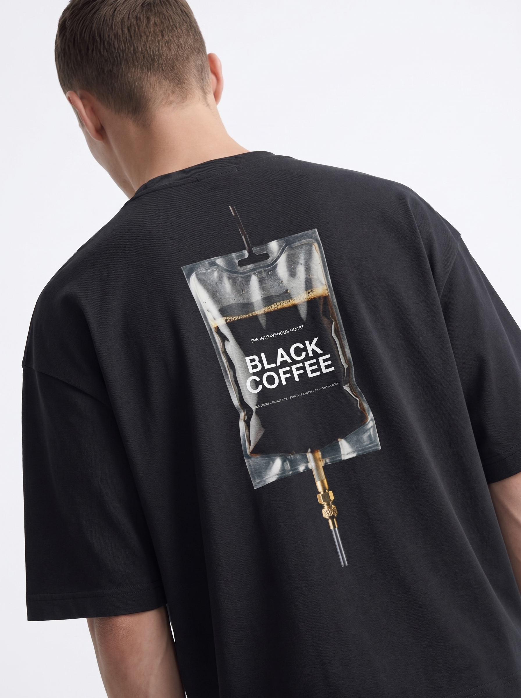 OVERSIZED TEE -Black coffee drip