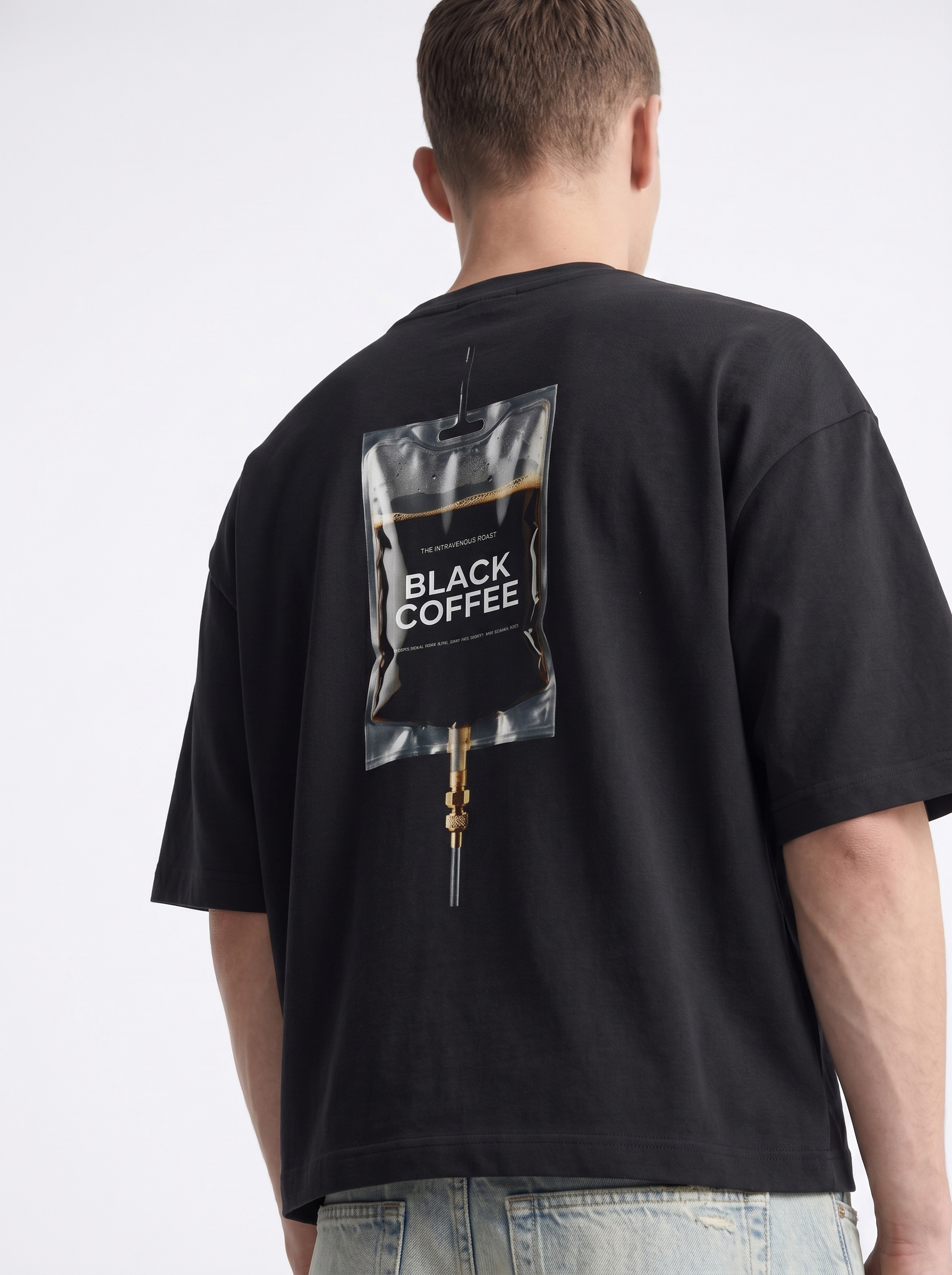 OVERSIZED TEE -Black coffee drip