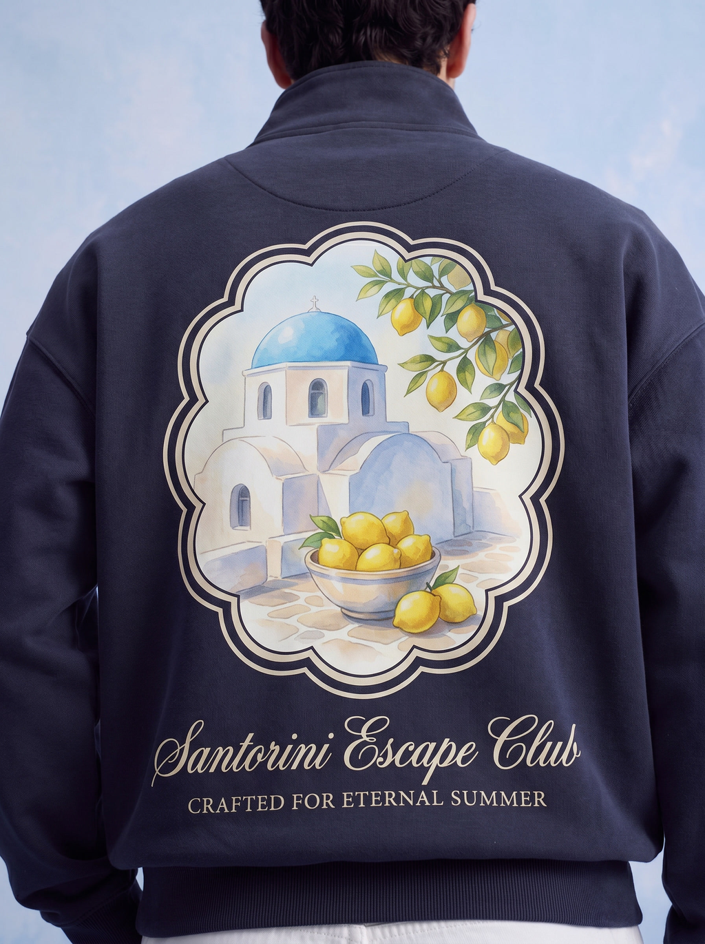QUARTER ZIP - Santorini escape club