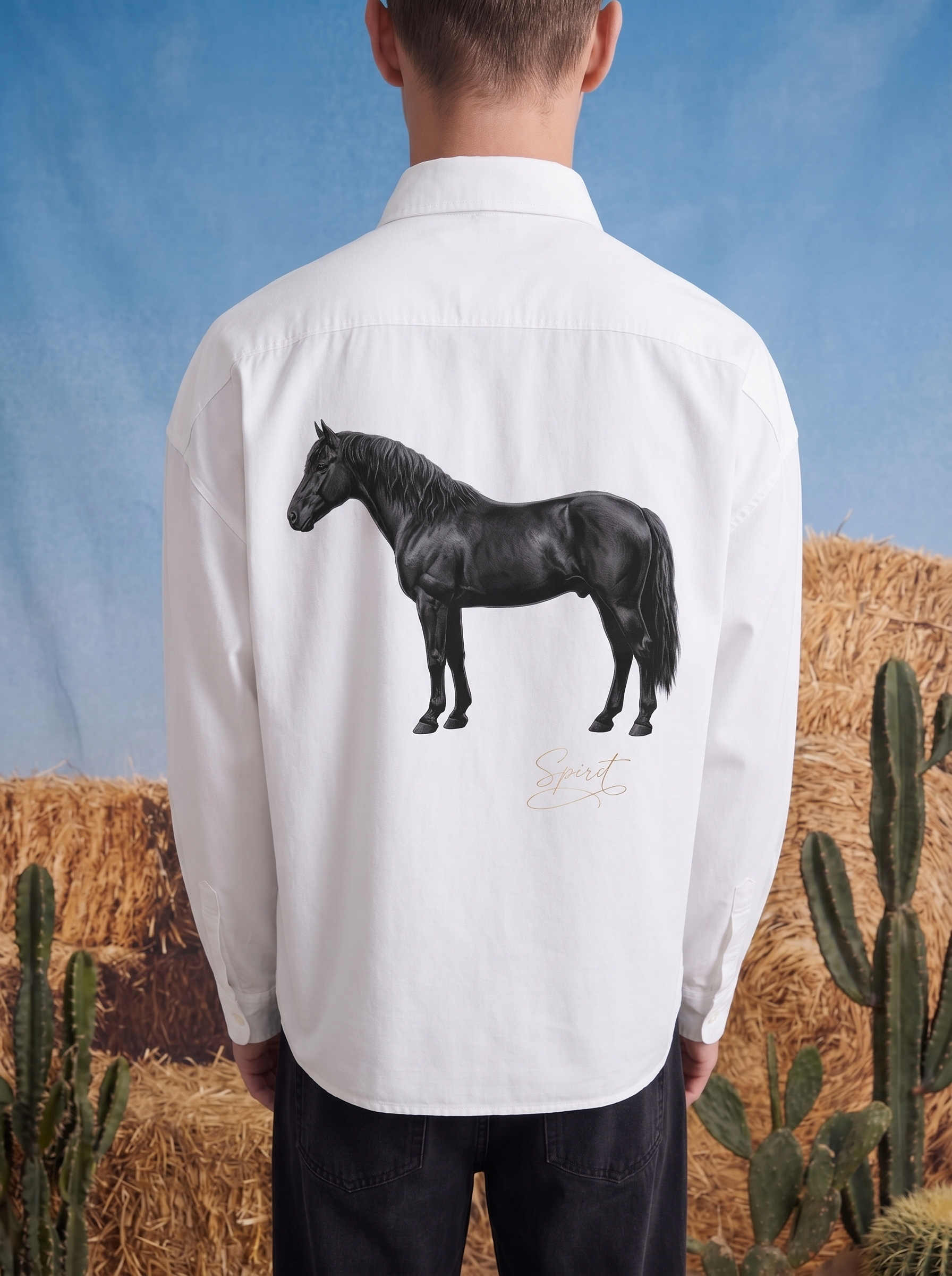 OXFORD SHIRT - Black horse spirit