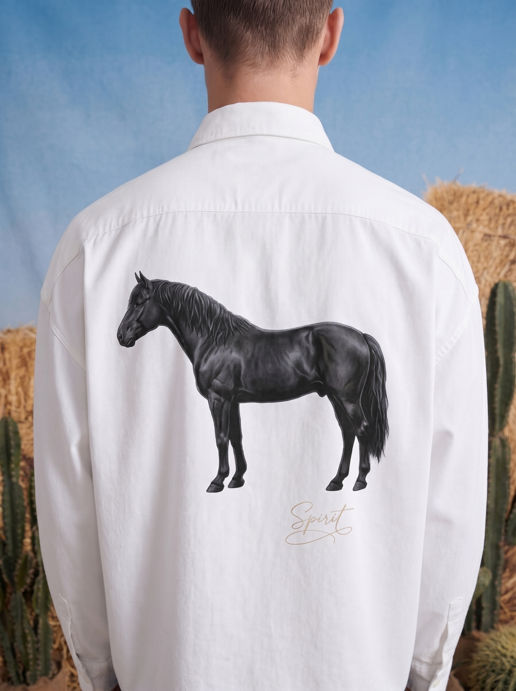 OXFORD SHIRT - Black horse spirit