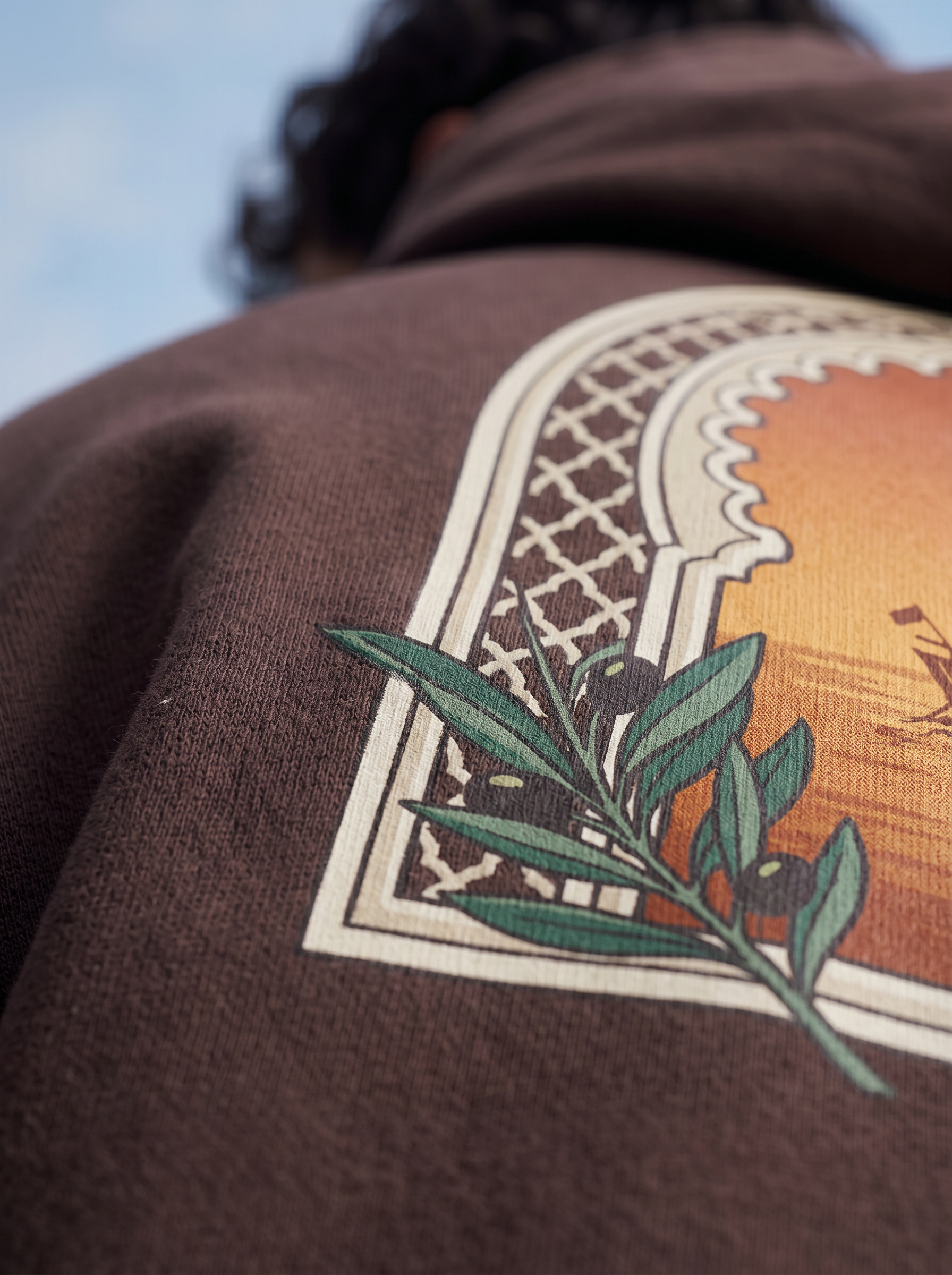 OVERSIZED HOODIE - Orange paradise