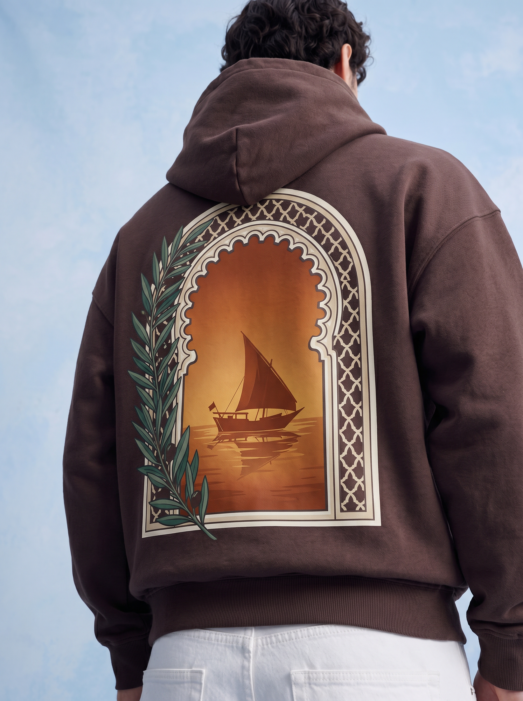 OVERSIZED HOODIE - Orange paradise