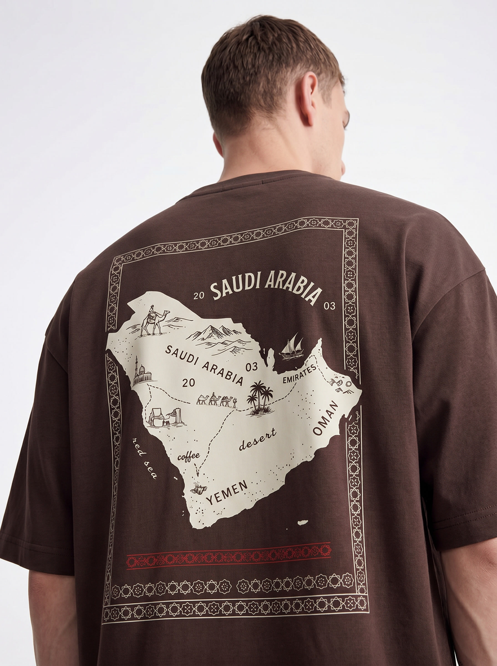 OVERSIZED TEE - Arabian Map