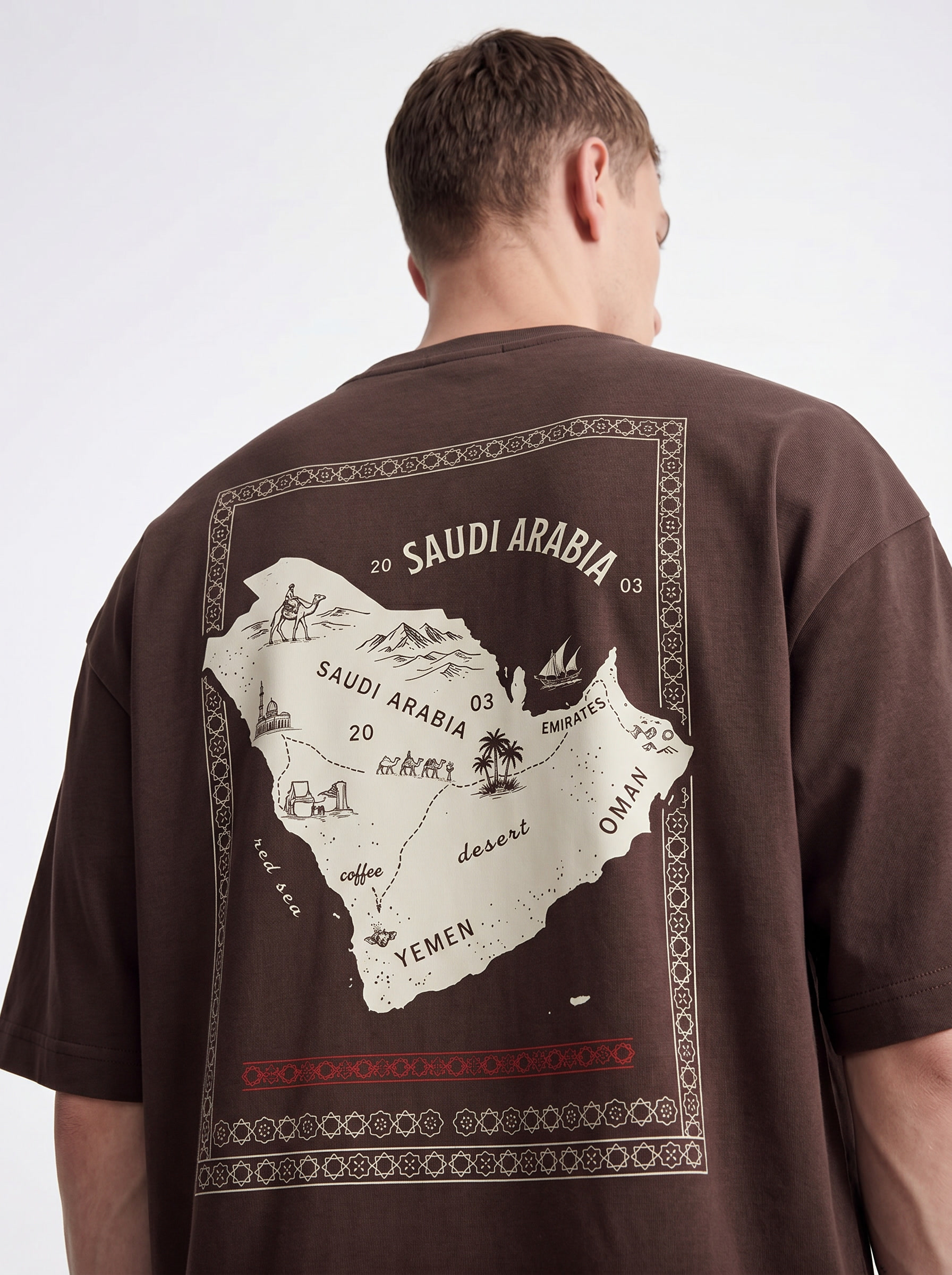 OVERSIZED TEE - Arabian Map