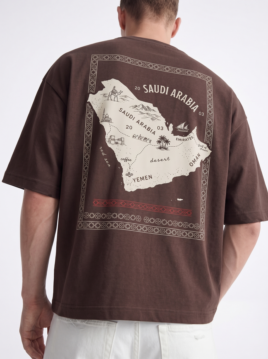 OVERSIZED TEE - Arabian Map
