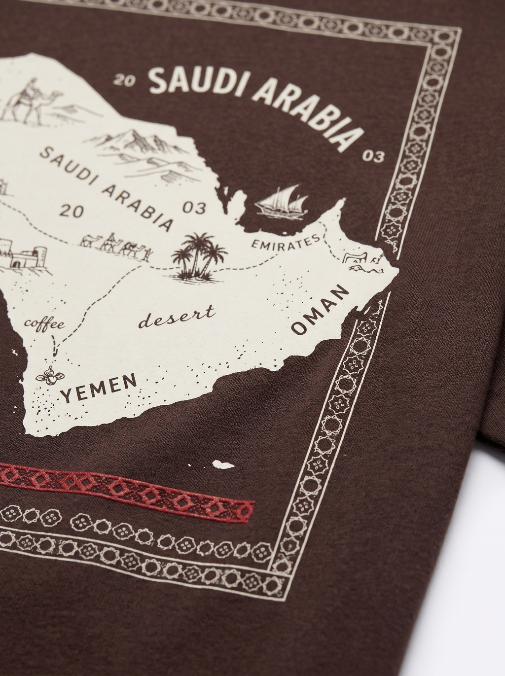 OVERSIZED TEE - Arabian Map