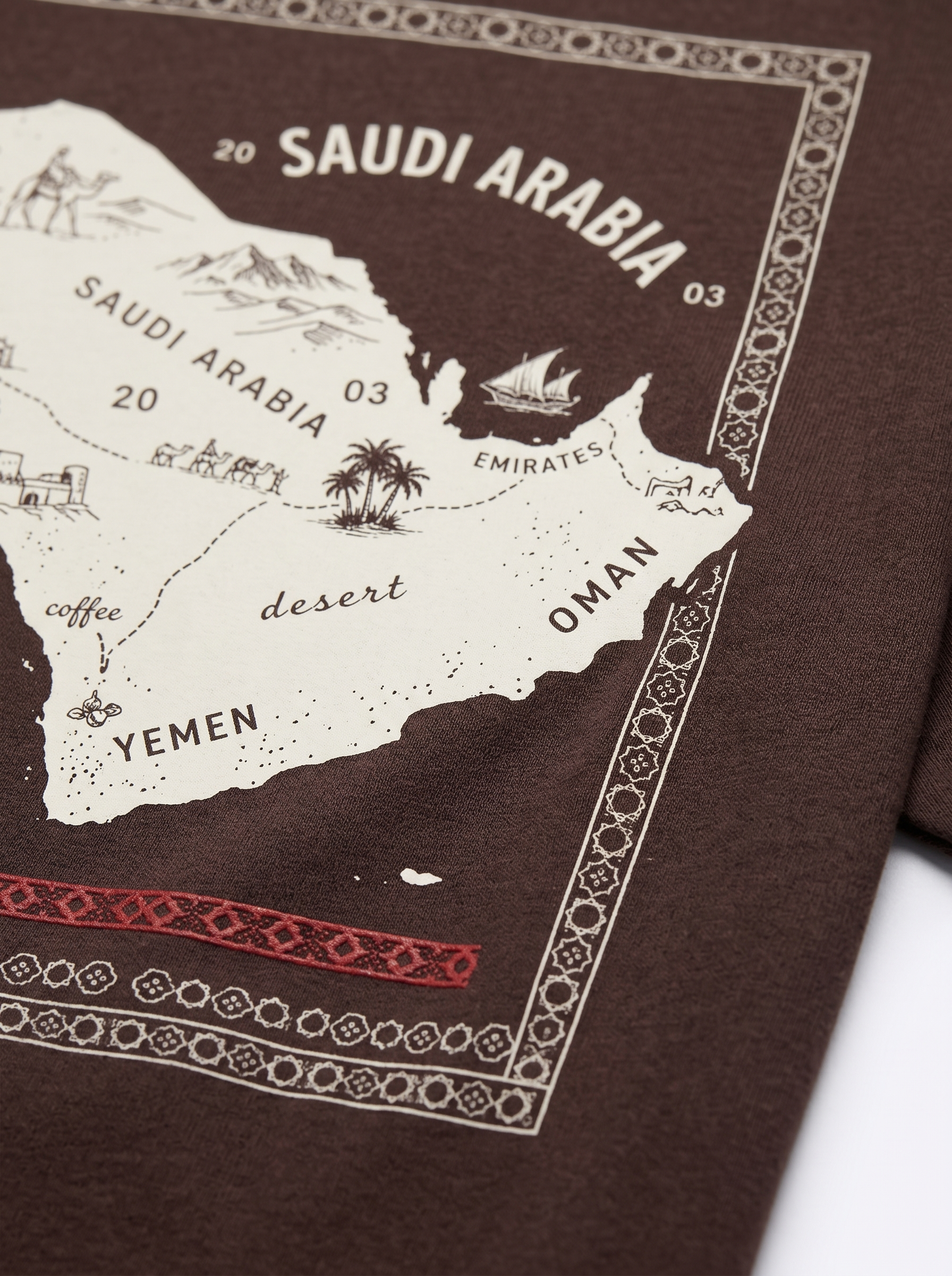 OVERSIZED TEE - Arabian Map