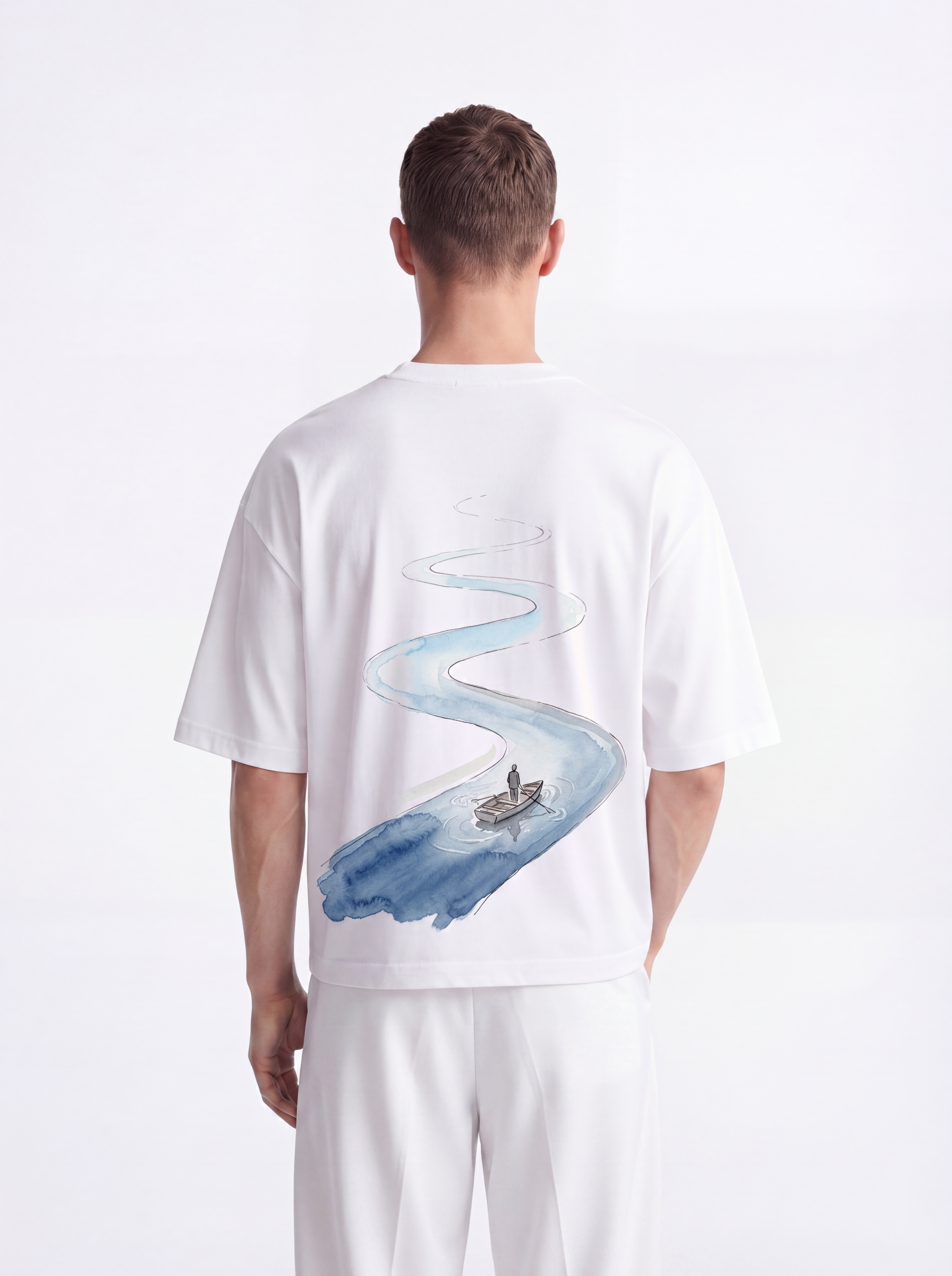 OVERSIZED TEE - Rowing Man