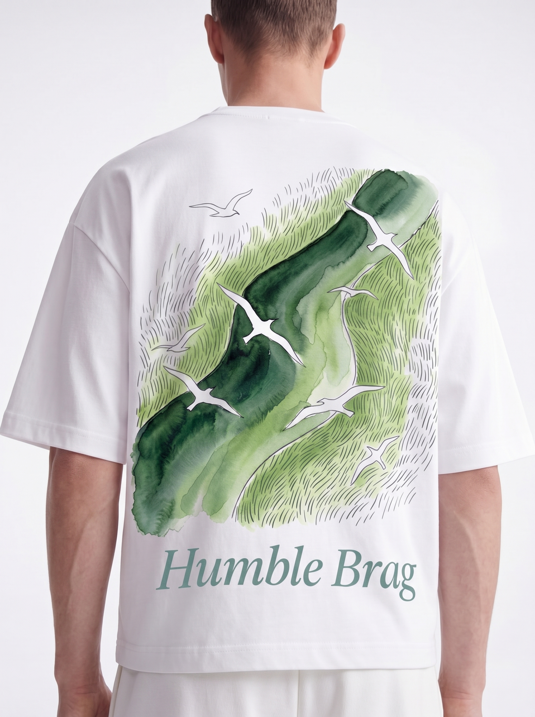 OVERSIZED TEE - Green currents