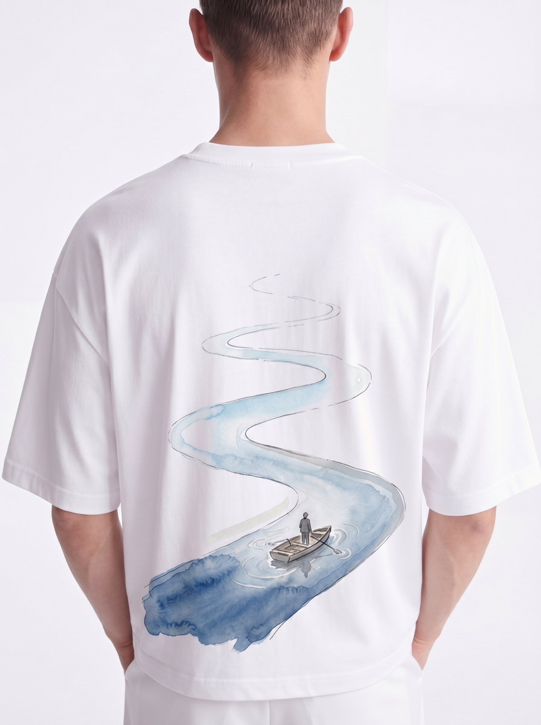 OVERSIZED TEE - Rowing Man