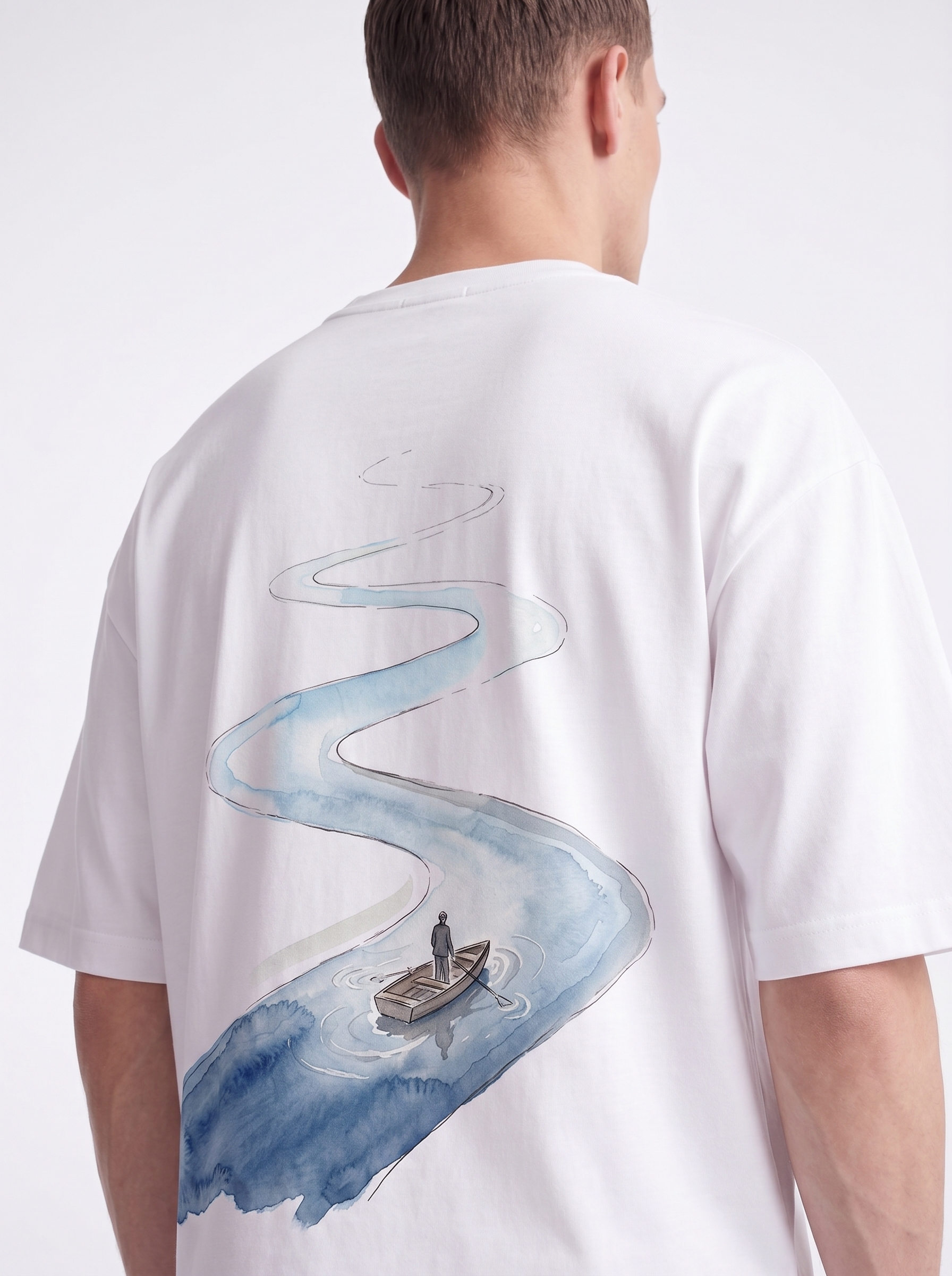 OVERSIZED TEE - Rowing Man