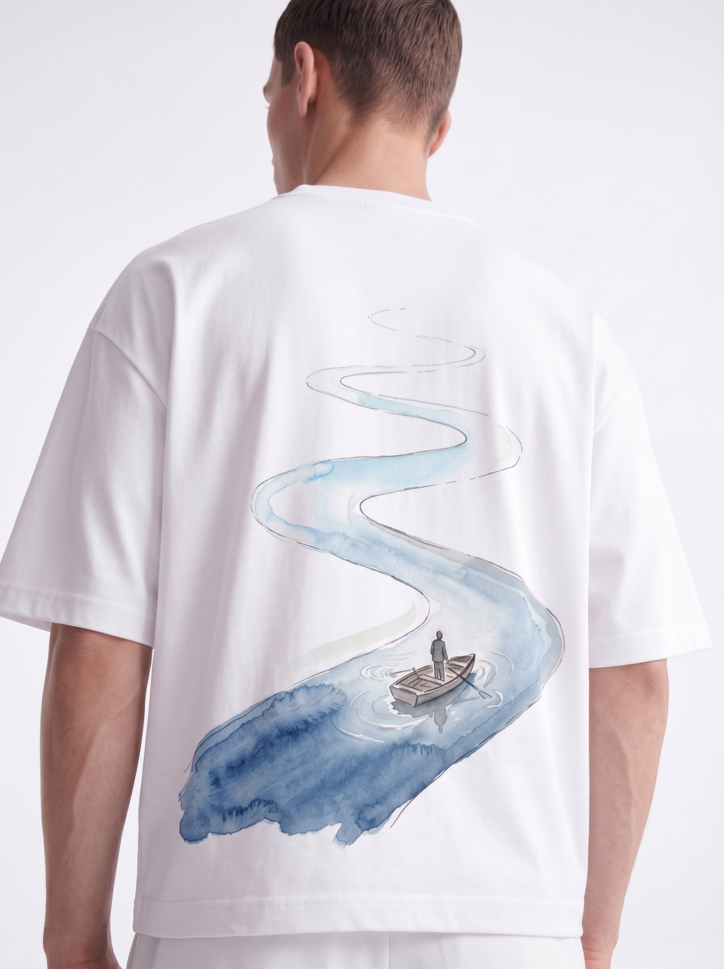 OVERSIZED TEE - Rowing Man