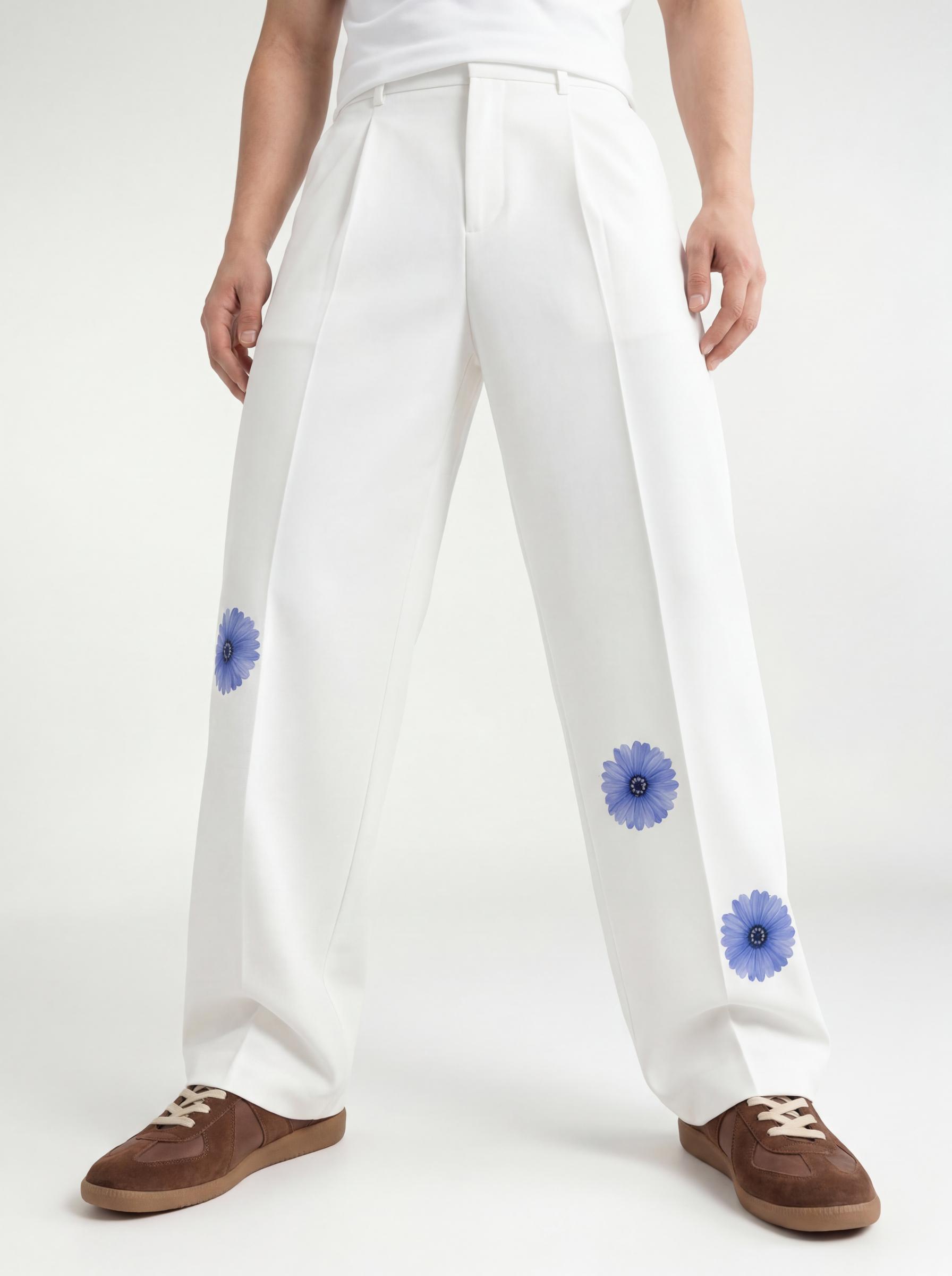 TROUSER GARBADINE - Blueberry Bloom