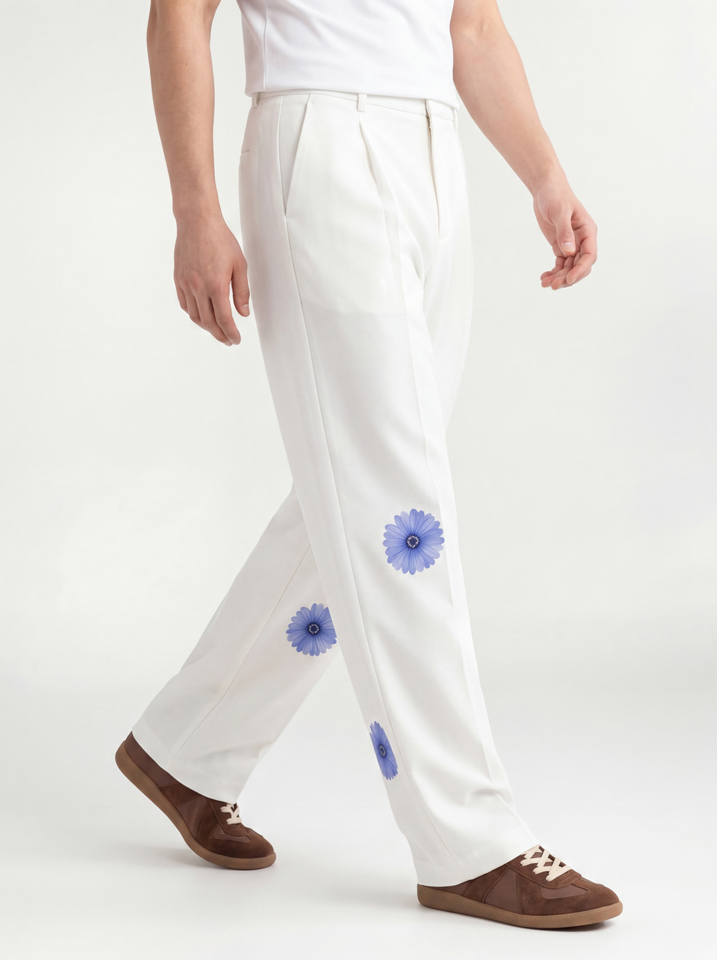 TROUSER GARBADINE - Blueberry Bloom