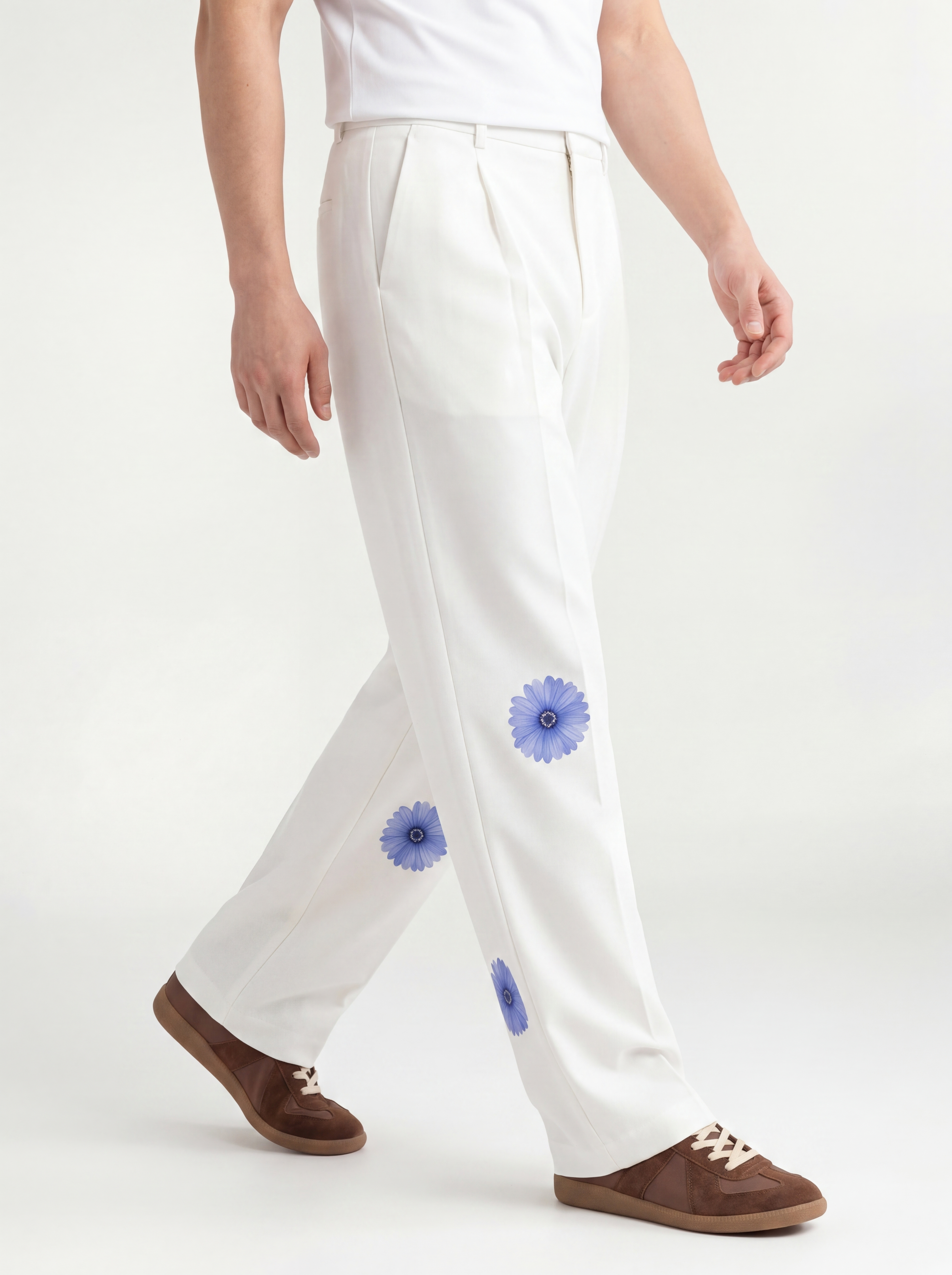 TROUSER GARBADINE - Blueberry Bloom