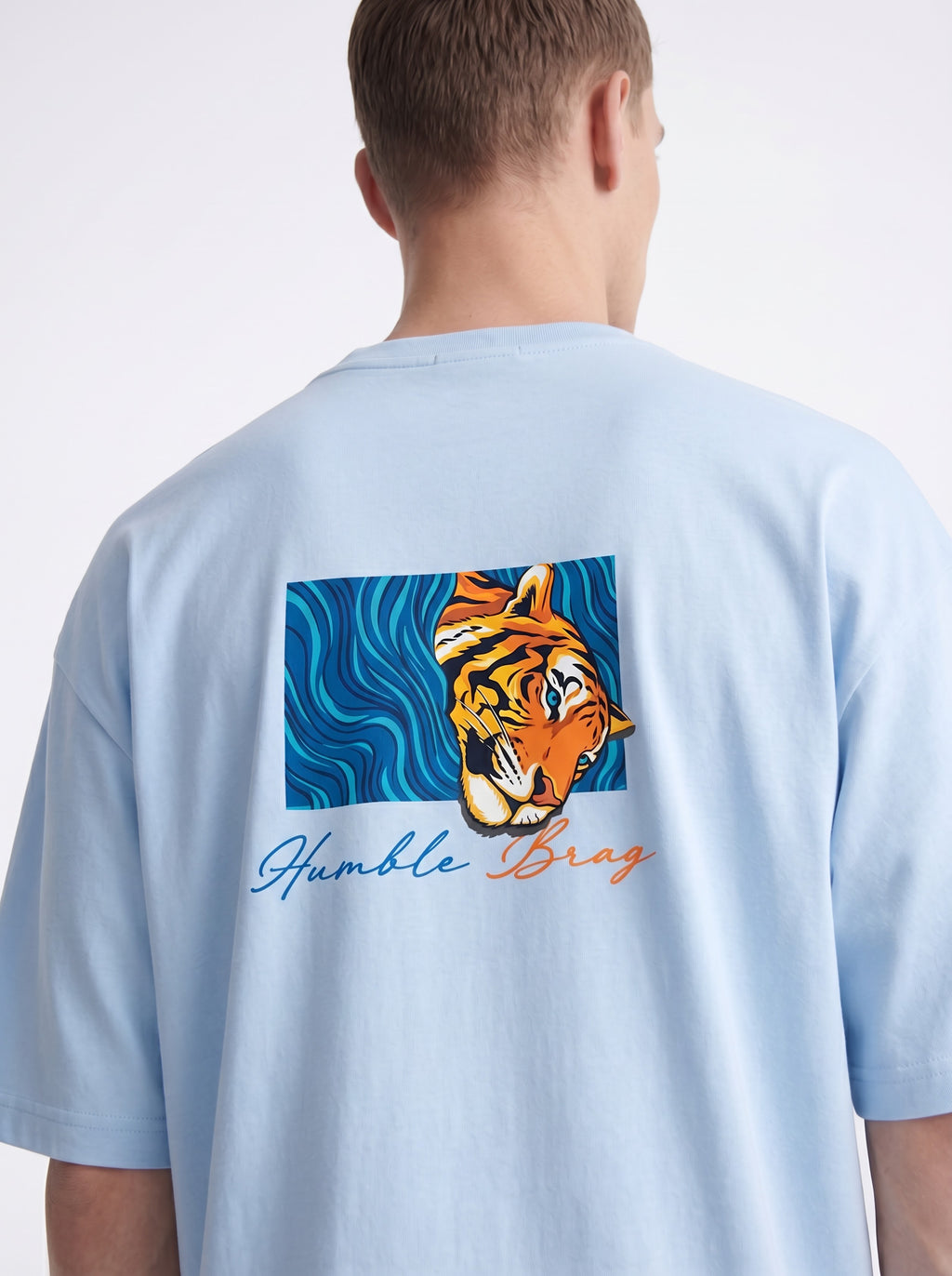 OVERSIZED TEE - Aqua Roar