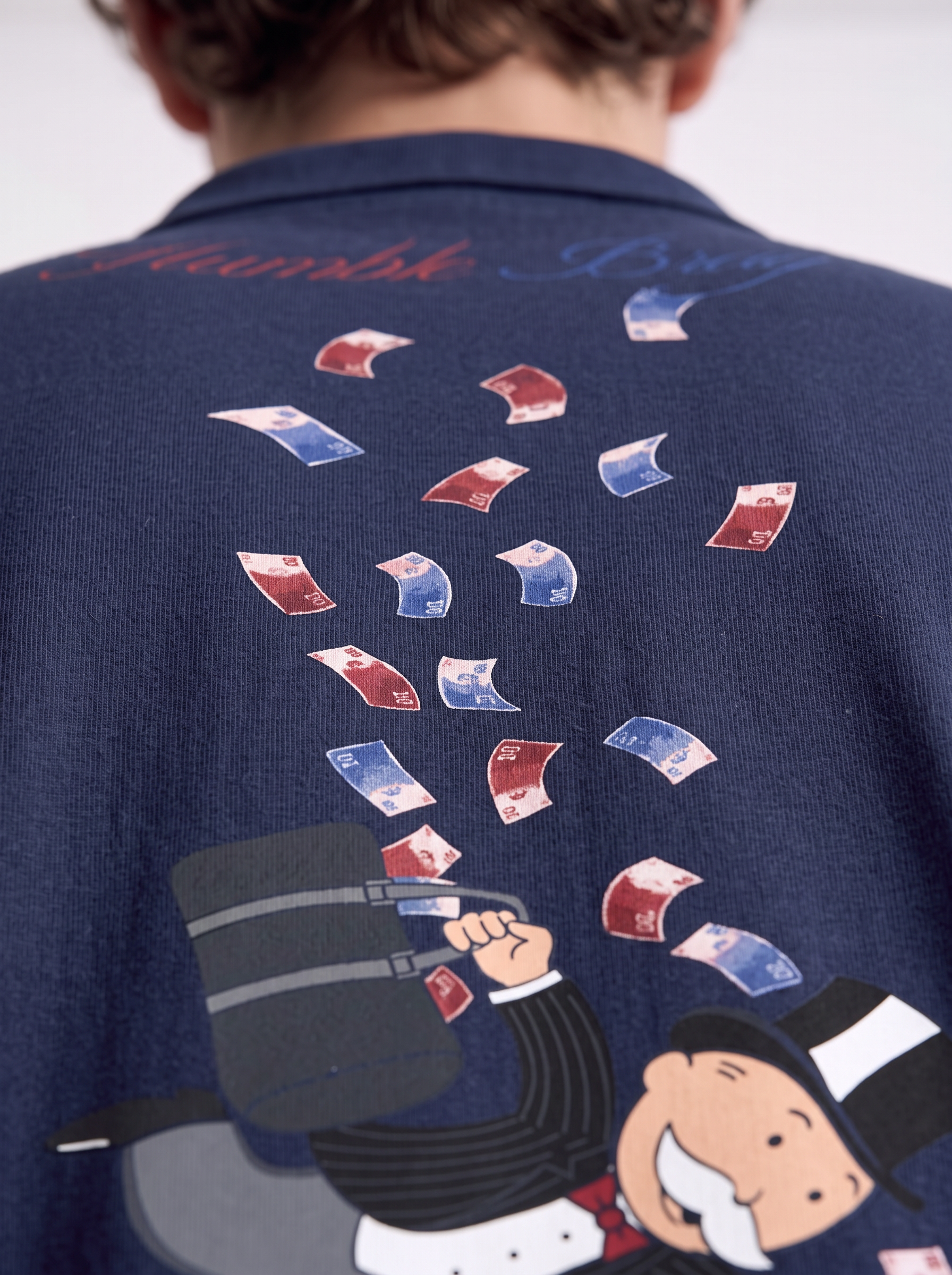 OVERSIZED POLO TEE - Cash Grab Blue