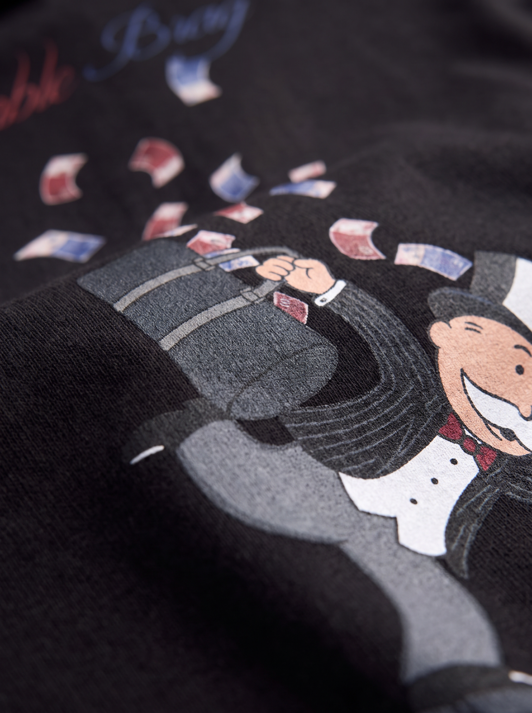 OVERSIZED POLO TEE - Cash Grab Black