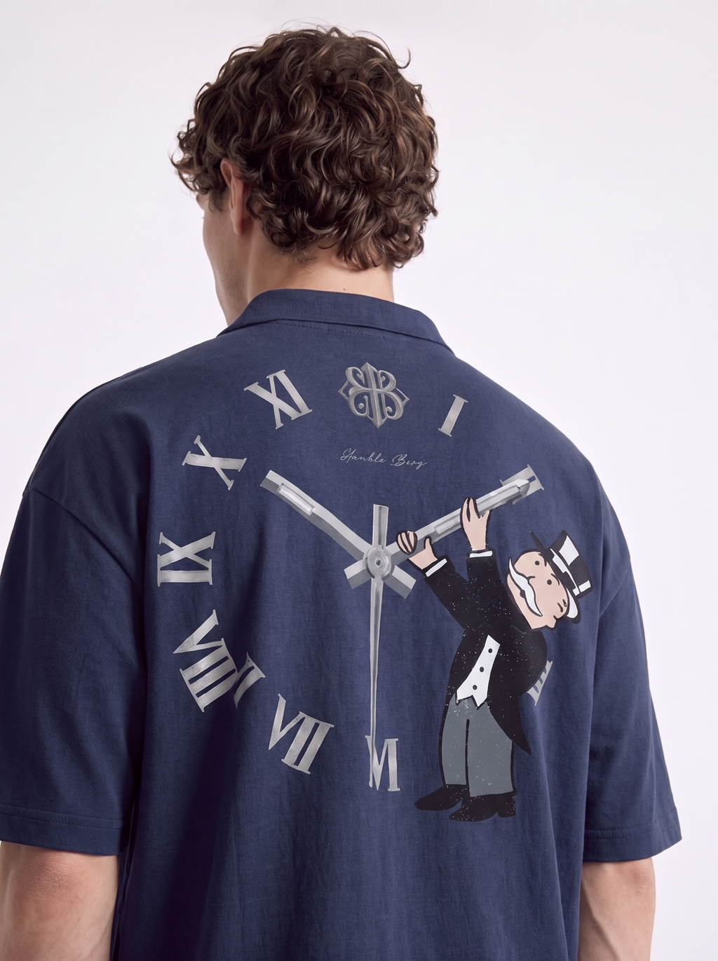 OVERSIZED POLO TEE - Watch Man Blue