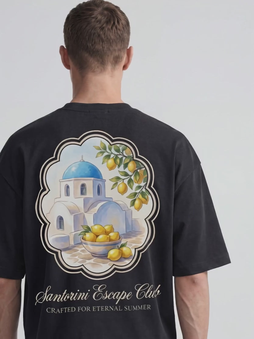 OVERSIZED TEE - Santorini Escape Club